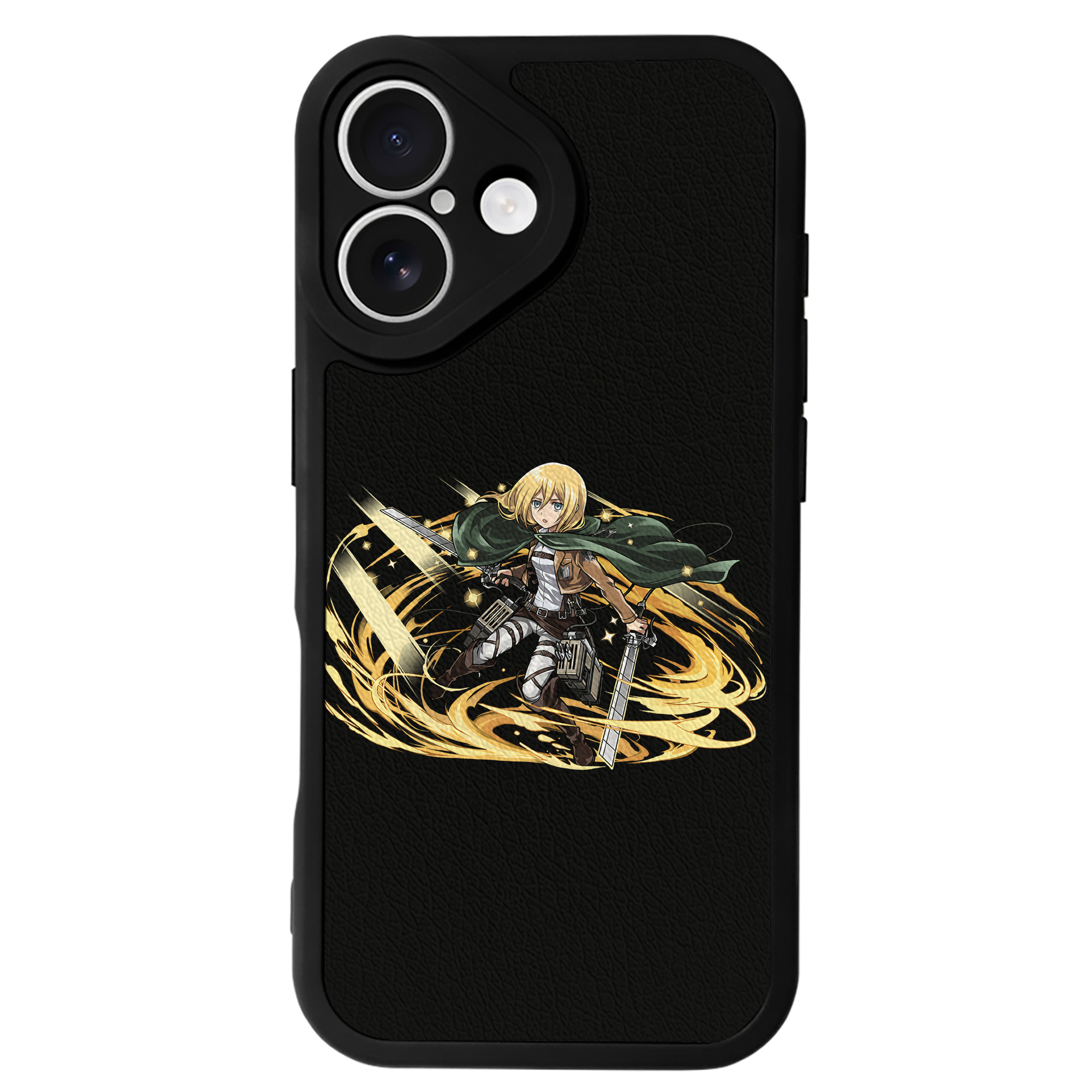 （画像用） 進撃の巨人 クリスタ·レンズ Attack on Titan Christa Lenz 【iPhone 16シリーズ対応】シリコンスマホケース（レザー調） 材質：シリコン
